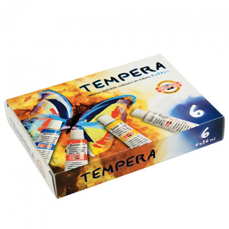 The set of tempera Koh-i-noor in tubes - 6 colors