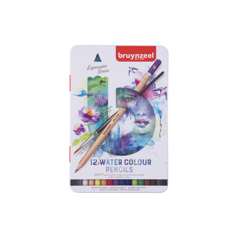 Bruynzeel expression aquarel zestaw 12 akwarelowych kredek - sklep pla