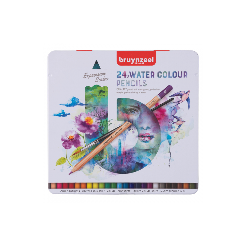 Bruynzeel expression aquarel zestaw 24 akwarelowych kredek - sklep pla
