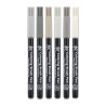 Sakura koi coloring brush pen 6 gray colors set