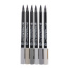Sakura koi coloring brush pen 6 gray colors set