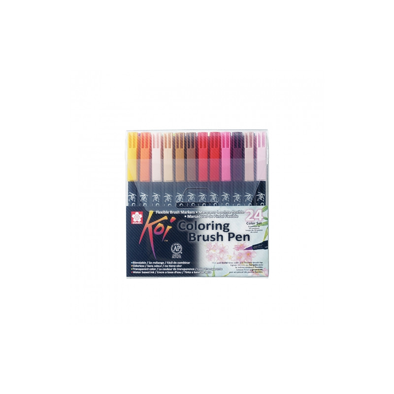 Sakura koi coloring brush pen set of 24 pens - szal art - sklep plasty