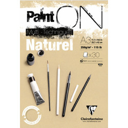 Blok Clairefontaine paint on naturel 250g 30ark - sklep plastyczny - s