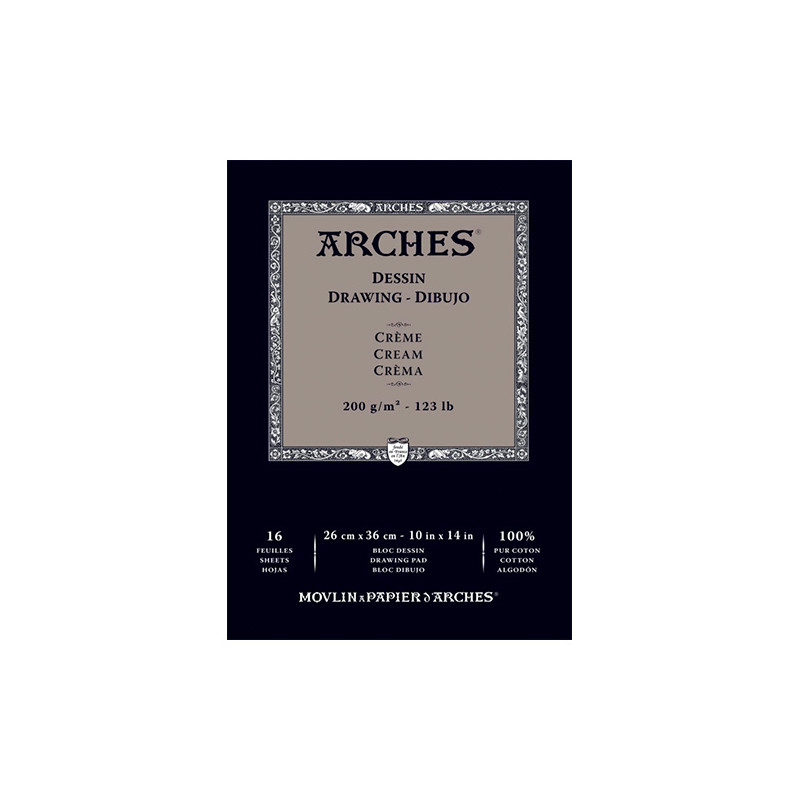 Arches drawing cream block 200g 16 sheets