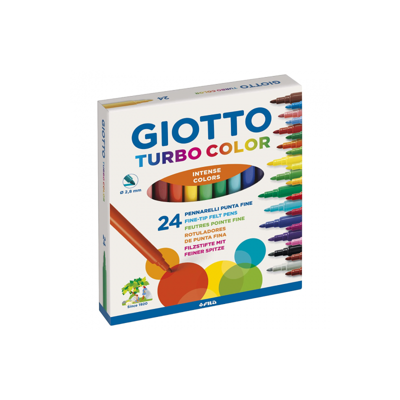 Set of 24 color pens Giotto Turbo Colo - szal art - sklep plastyczny