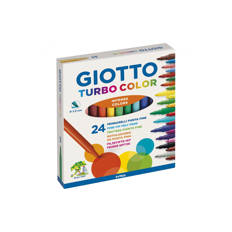 Giotto turbo color zestaw 24 pisaków - sklep plastyczny - szał dla pla