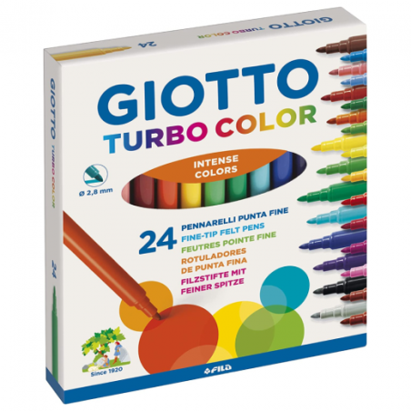 Giotto turbo color zestaw 24 pisaków - sklep plastyczny - szał dla pla