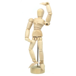 Manekin drewniany - wysokość 11,4 cm - sklep plastyczny - szał dla pla