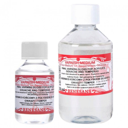 Renesans glossy final varnish for acrylics, gouaches, tempera