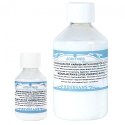 Renesans medium and a water varnish gloss for acrylic