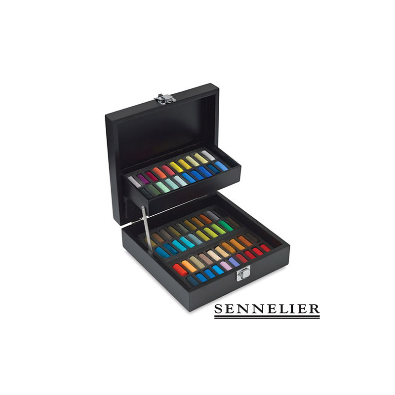 Sennelier set of dry pastels 60 half pastels Black Box