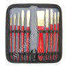 Set of 10 bristle brushes in Simply Daler Rowney pencil case - skle