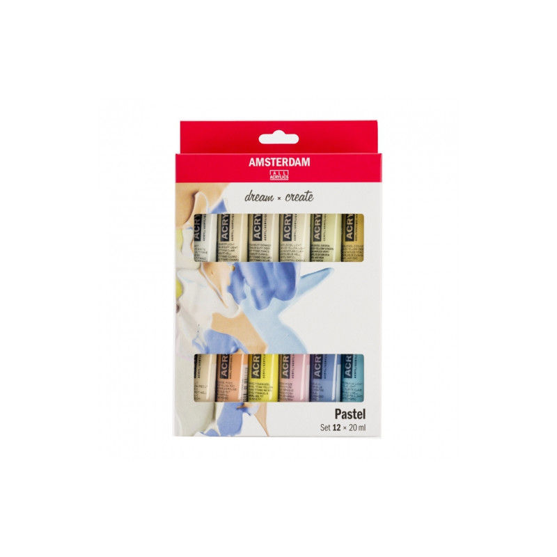 Talens Amsterdam set of acrylic paints 12x20ml pastels