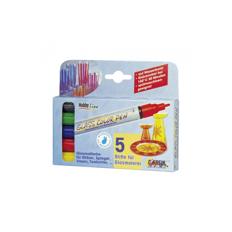 Kreul glass color set of 5 markers
