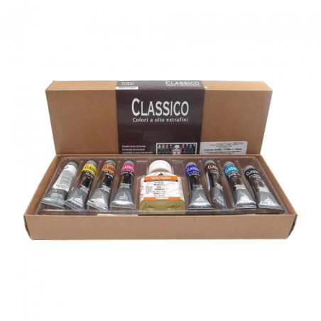 Maimeri classico zestaw farb olejnych 8x20ml + akcesoria - sklep plast
