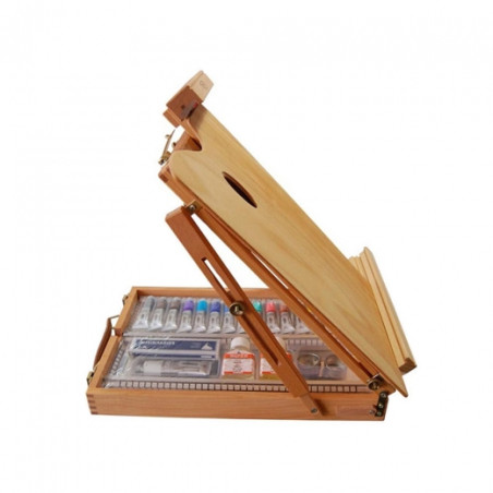 Maimeri classico oil paint set 15x20ml + wooden case accessories