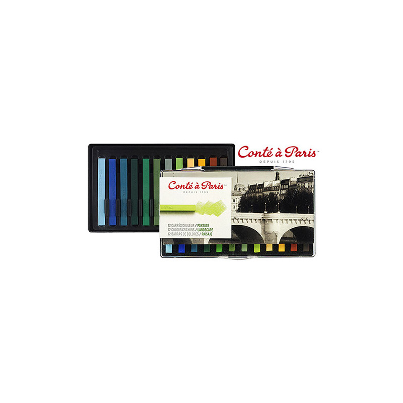 Conte a Paris landscape set of 12 soft pastels - art store