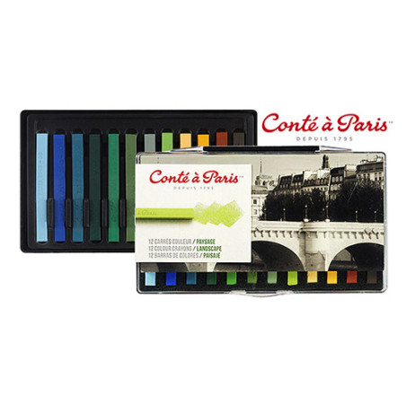 Conte a Paris landscape set of 12 soft pastels - art store