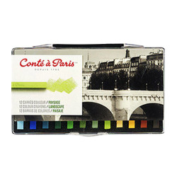 Conte a Paris landscape set of 12 soft pastels - art store