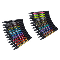 Winsor&Newton promarker brushmarker mixed set zestaw 24 kolorów - skle
