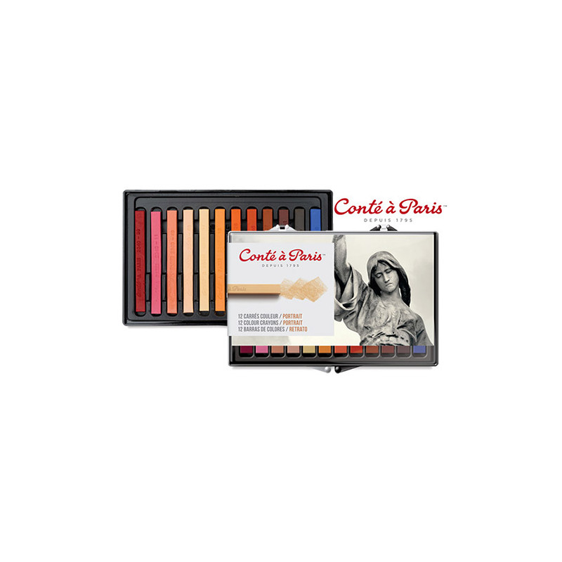 Conte a Paris portrait set of 12 soft pastels - art store