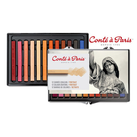 Conte a Paris portrait set of 12 soft pastels - art store