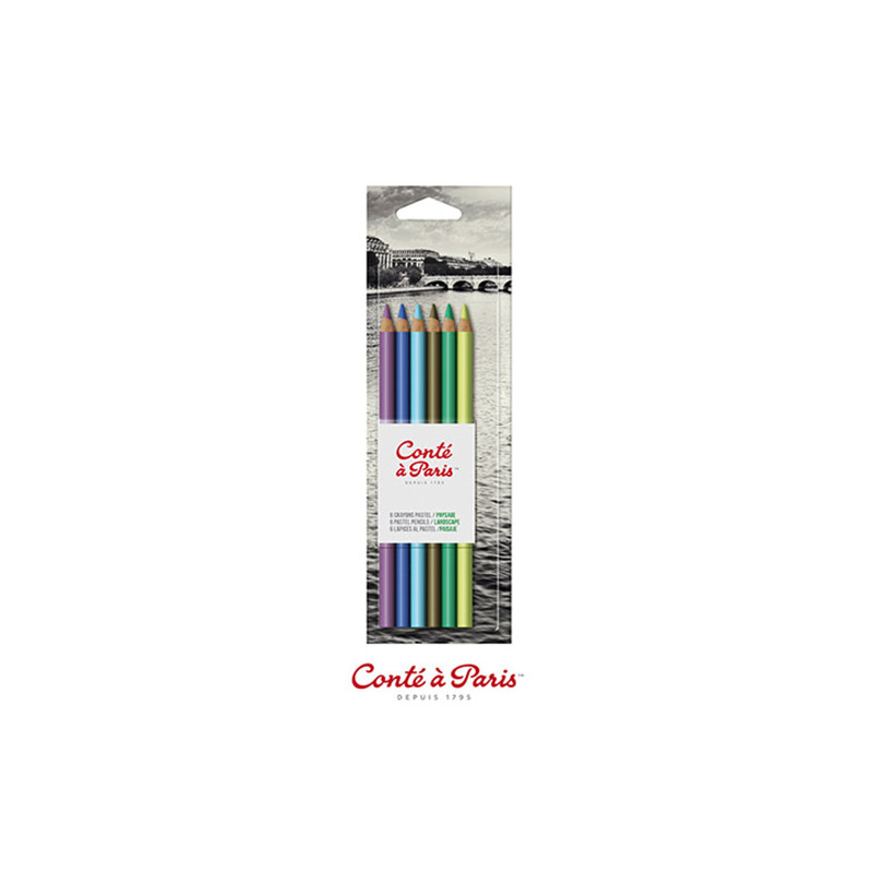 Conte a Paris set of 6 landscape crayon pastels - art store