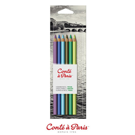 Conte a Paris set of 6 landscape crayon pastels - art store