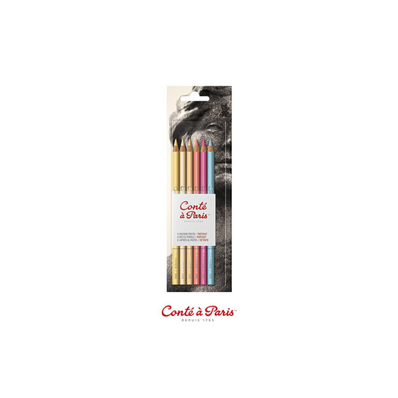 Conte a Paris set of 6 portrait crayon pastels - art store