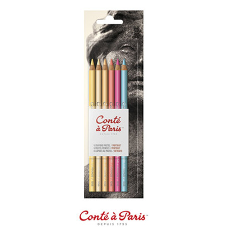 Conte a Paris set of 6 portrait crayon pastels - art store