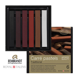 Talens rembrandt carre zestaw 6 pasteli suchych