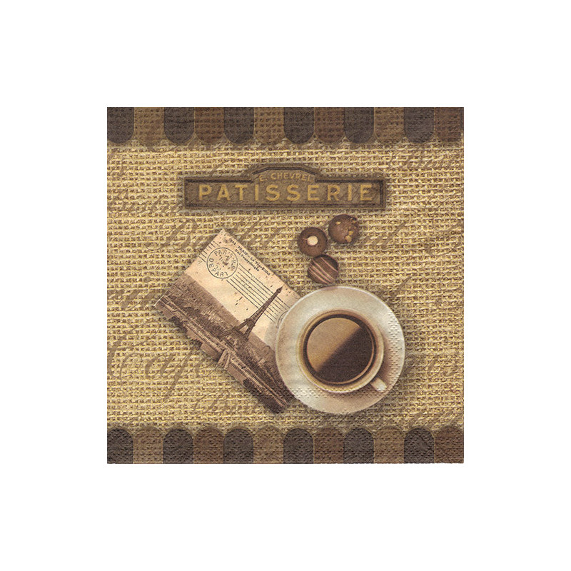 Decoupage Napkin Ambiente 27-13307940 cafe nostalgic - szal art - skle