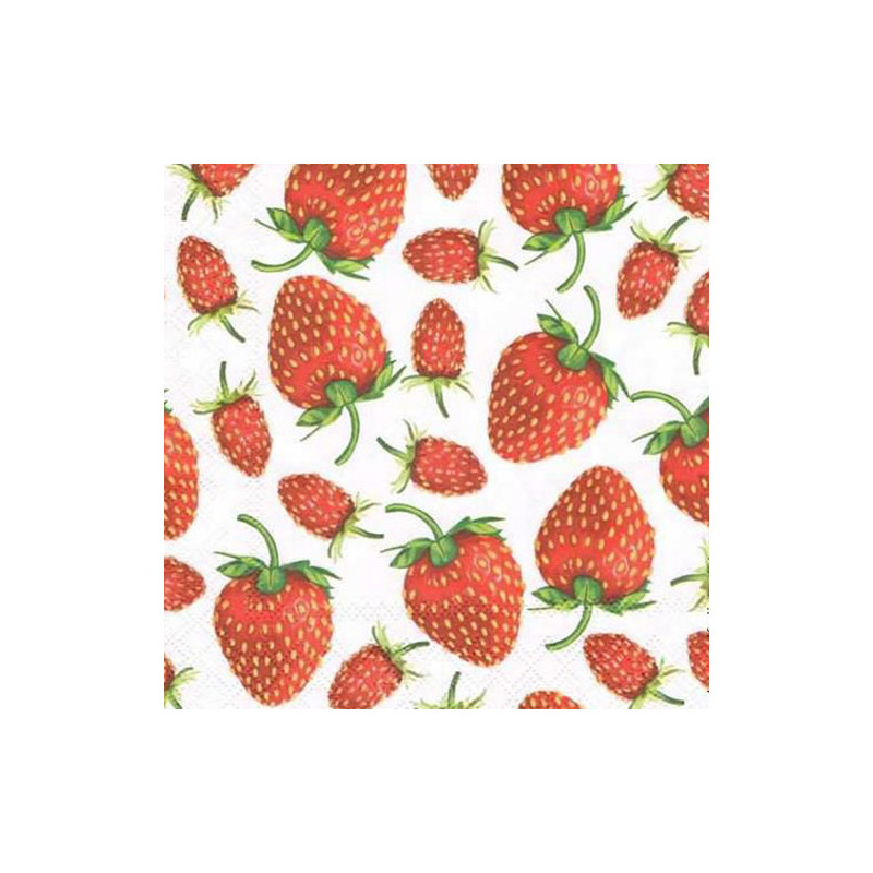 Serwetka do decoupage Ambiente 22-133009365 truskawki- sklep plastyczn