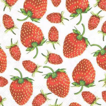 Serwetka do decoupage Ambiente 22-133009365 truskawki- sklep plastyczn