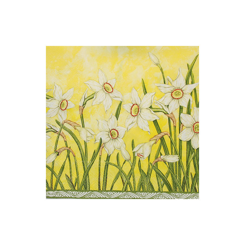 Decoupage napkins narcissus12-SLWI 001502