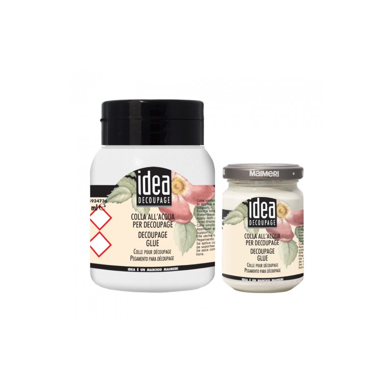 Idea Decoupage - glue based on water to the carvings and textile - sza