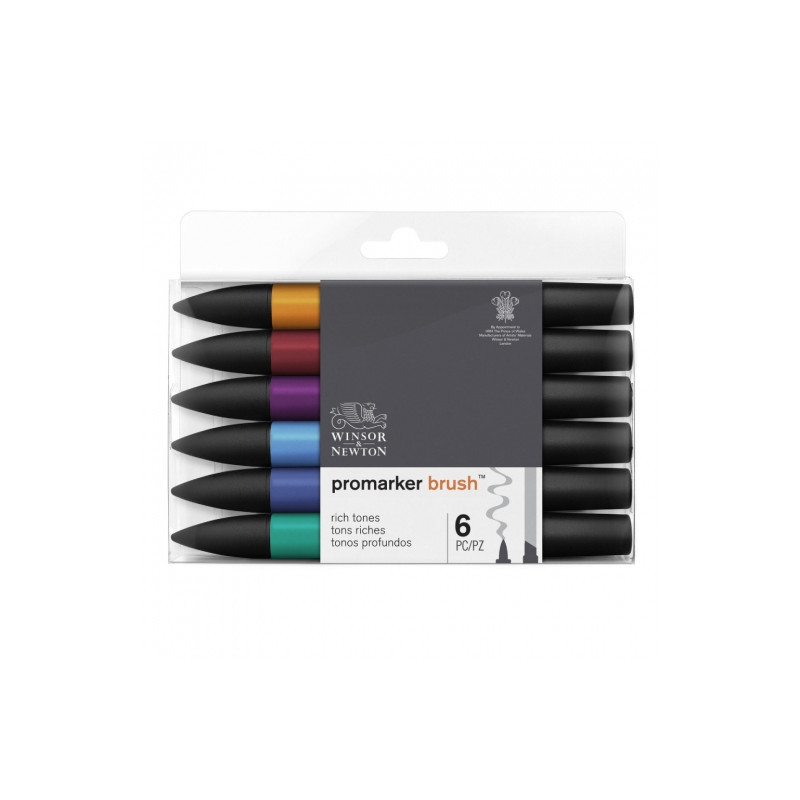 Winsor&Newton brushmarker rich tones set 6 colours