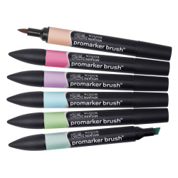 Winsor&Newton brushmarker pastel tones set 6 colours - szal art - skle
