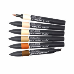 Winsor&Newton brushmarker skin tones set 6 colors