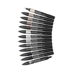 Winsor&Newton brushmarker neutral tones zestaw 13 kolorów - sklep plas