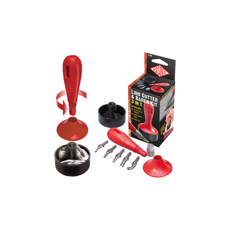 Essdee docisk drukarski + 5 dłutek do linorytu - sklep plastyczny - sz