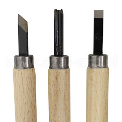 Set of chisels for linorite 3 pieces - szal art - sklep plastyczny
