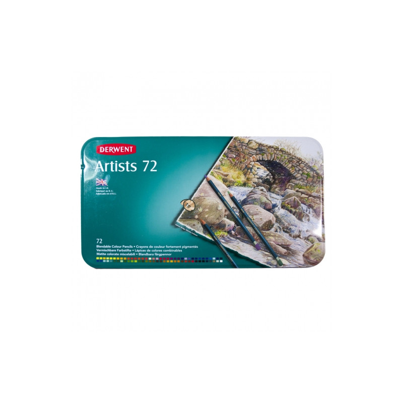 Derwent artist zestaw 72 artystycznych kredek metal opak - sklep plast