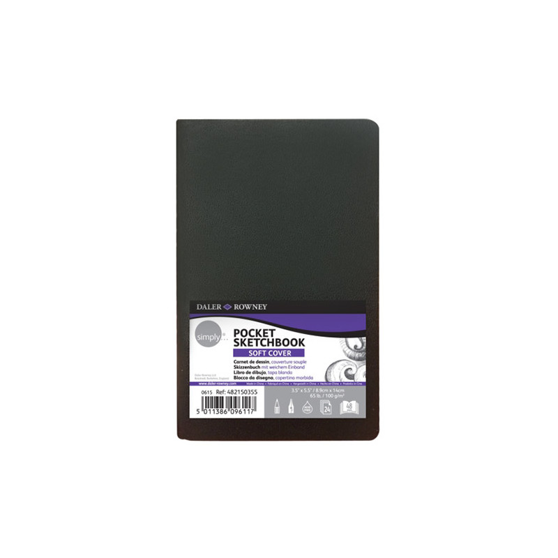 Szkicownik Daler Rowney simply soft cover 8.9x14cm 100g 24ark