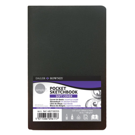 Szkicownik Daler Rowney simply soft cover 8.9x14cm 100g 24ark