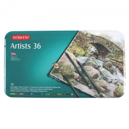 Derwent artist zestaw 36 artystycznych kredek - sklep plastyczny - sza