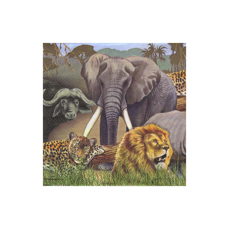 Decoupage Napkin Ambiente 28-13307725 big five - szal art - sklep plas