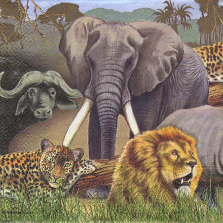 Decoupage Napkin Ambiente 28-13307725 big five - szal art - sklep plas