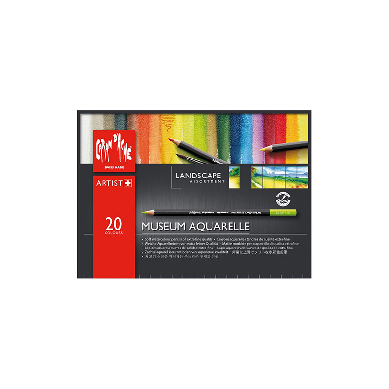 Caran d'ache museum zestaw 20 pejzażowych akwarelowych kredek - sklep
