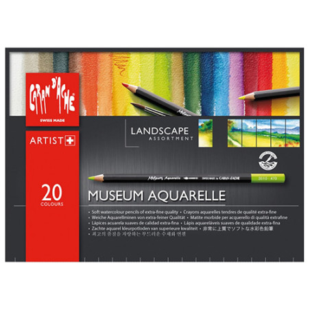 Caran d'ache museum zestaw 20 pejzażowych akwarelowych kredek - sklep